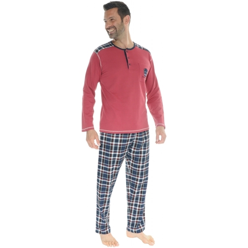 textil Herre Pyjamas / Natskjorte Christian Cane ISKANDER Rød