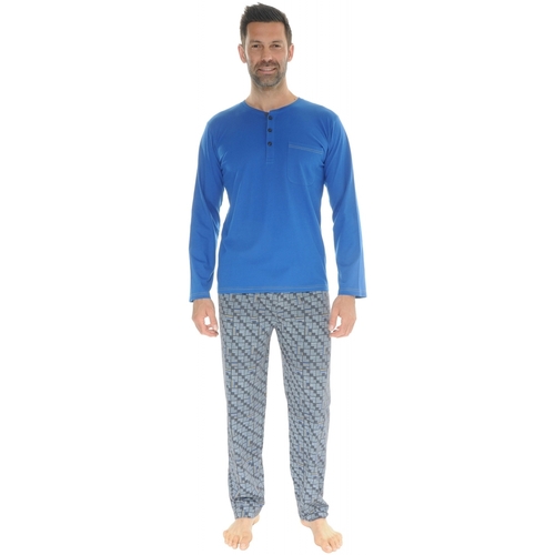 textil Herre Pyjamas / Natskjorte Christian Cane ILARIO Blå