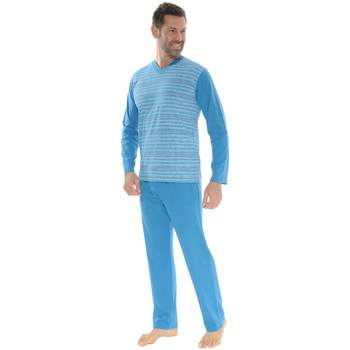 textil Herre Pyjamas / Natskjorte Christian Cane NATAN Blå