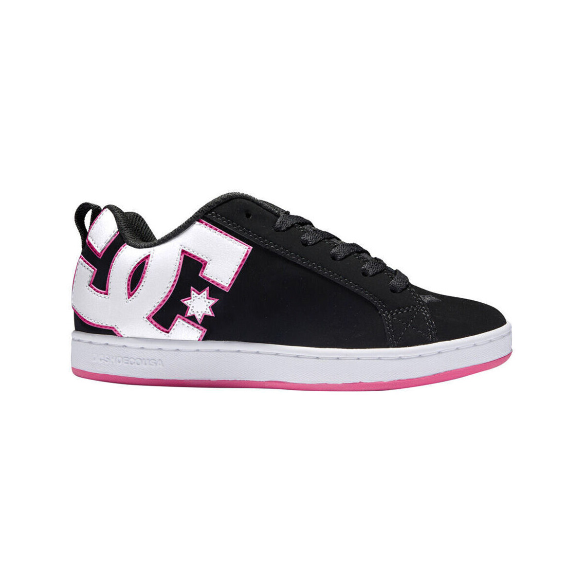 Sko Dame Sneakers DC Shoes Court graffik 300678 BLACK/PINK/CRAZY (BPZ) Sort