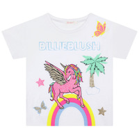 textil Pige T-shirts m. korte ærmer Billieblush U15B02-10P Hvid / Pink