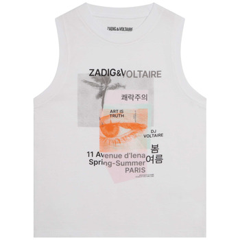 textil Pige Toppe / T-shirts uden ærmer Zadig & Voltaire X15378-10P-J Hvid