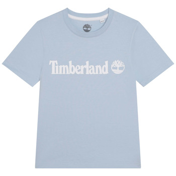 textil Dreng T-shirts m. korte ærmer Timberland T25T77 Blå / Lys