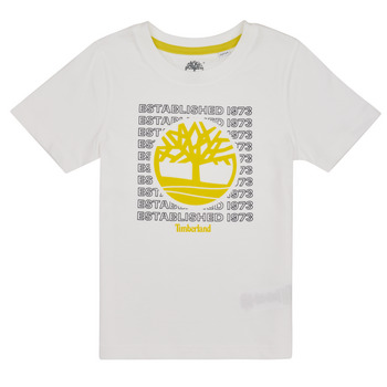 textil Dreng T-shirts m. korte ærmer Timberland T25T97 Hvid