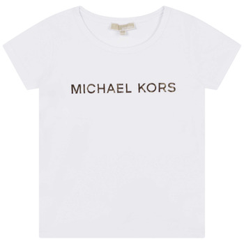 textil Pige T-shirts m. korte ærmer MICHAEL Michael Kors R15164-10P-C Hvid