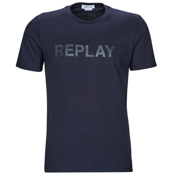 textil Herre T-shirts m. korte ærmer Replay M6462 Marineblå