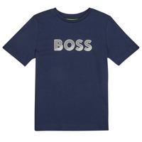 textil Dreng T-shirts m. korte ærmer BOSS J25O03-849-C Marineblå