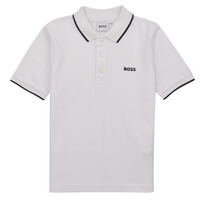 textil Dreng Polo-t-shirts m. korte ærmer BOSS J25P26-10P-J Hvid