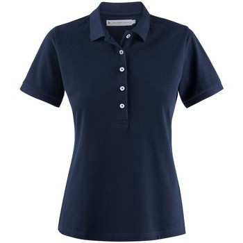 textil Dame Polo-t-shirts m. lange ærmer James Harvest  Blå