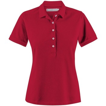 textil Dame Polo-t-shirts m. lange ærmer James Harvest  Rød