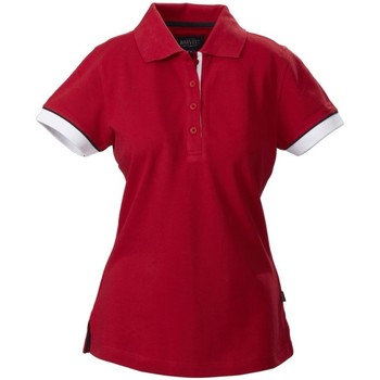 textil Dame Polo-t-shirts m. lange ærmer James Harvest  Rød