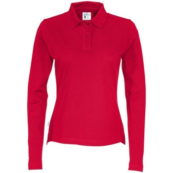 textil Dame Polo-t-shirts m. lange ærmer Cottover  Rød