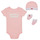 textil Børn Pyjamas / Natskjorte Levi's LHN BATWING ONESIE HAT BOOTIE Pink / Hvid