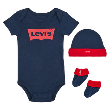 textil Børn Pyjamas / Natskjorte Levi's LHN BATWING ONESIE HAT BOOTIE Marineblå / Rød