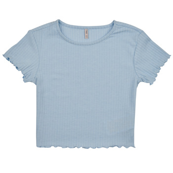 textil Pige T-shirts m. korte ærmer Only KOGNELLA S/S O-NECK TOP JRS Blå / Himmelblå