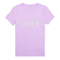 textil Pige T-shirts m. korte ærmer Only KOGWENDY S/S LOGO TOP BOX CP JRS Violet