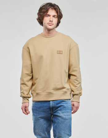 textil Herre Sweatshirts Calvin Klein Jeans SHRUNKEN BADGE CREW NECK Beige