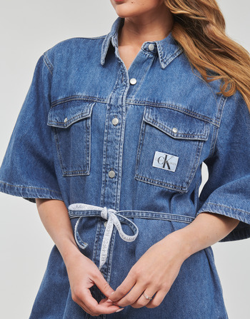 Calvin Klein Jeans UTILITY BELTED SHIRT DRESS Jeans