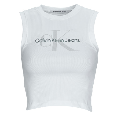 Modsige falskhed Svane Calvin Klein Jeans ARCHIVAL MONOLOGO RIB TANK TOP Hvid - Gratis fragt |  Spartoo.dk ! - textil T-shirts m. korte ærmer Dame 272,00 Kr