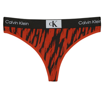 Undertøj Dame String Calvin Klein Jeans MODERN THONG Sort / Rød