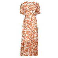 textil Dame Lange kjoler Deeluxe ZALTANA RO W Orange / Hvid