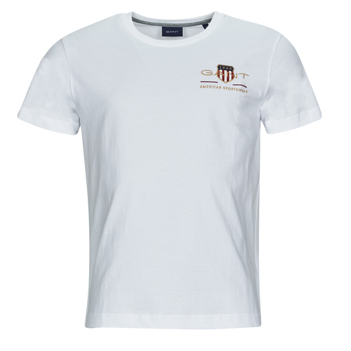 textil Herre T-shirts m. korte ærmer Gant ARCHIVE SHIELD EMB Hvid