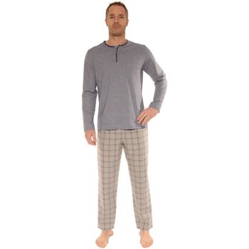 textil Herre Pyjamas / Natskjorte Pilus CHESTER Blå