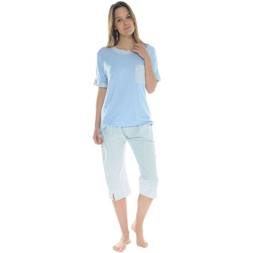 textil Dame Pyjamas / Natskjorte Pilus HELEN Blå