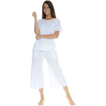 textil Dame Pyjamas / Natskjorte Pilus OSCARINE Hvid