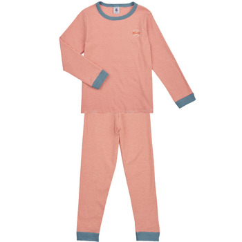 textil Børn Pyjamas / Natskjorte Petit Bateau FURFIN Rød / Blå