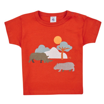 textil Børn T-shirts m. korte ærmer Petit Bateau FAON Orange