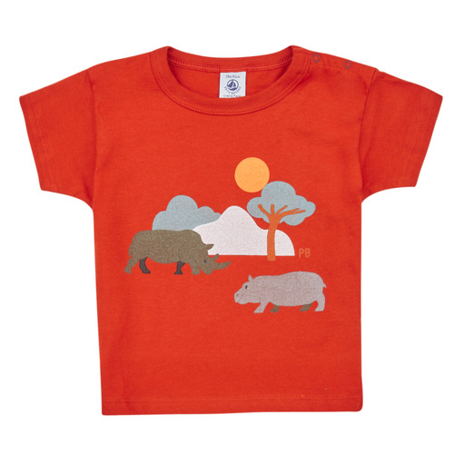 textil Børn T-shirts m. korte ærmer Petit Bateau FAON Orange