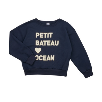 textil Dreng Sweatshirts Petit Bateau FONDANT Marineblå