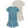 textil Børn Pyjamas / Natskjorte Petit Bateau A07HK00 X2 Flerfarvet