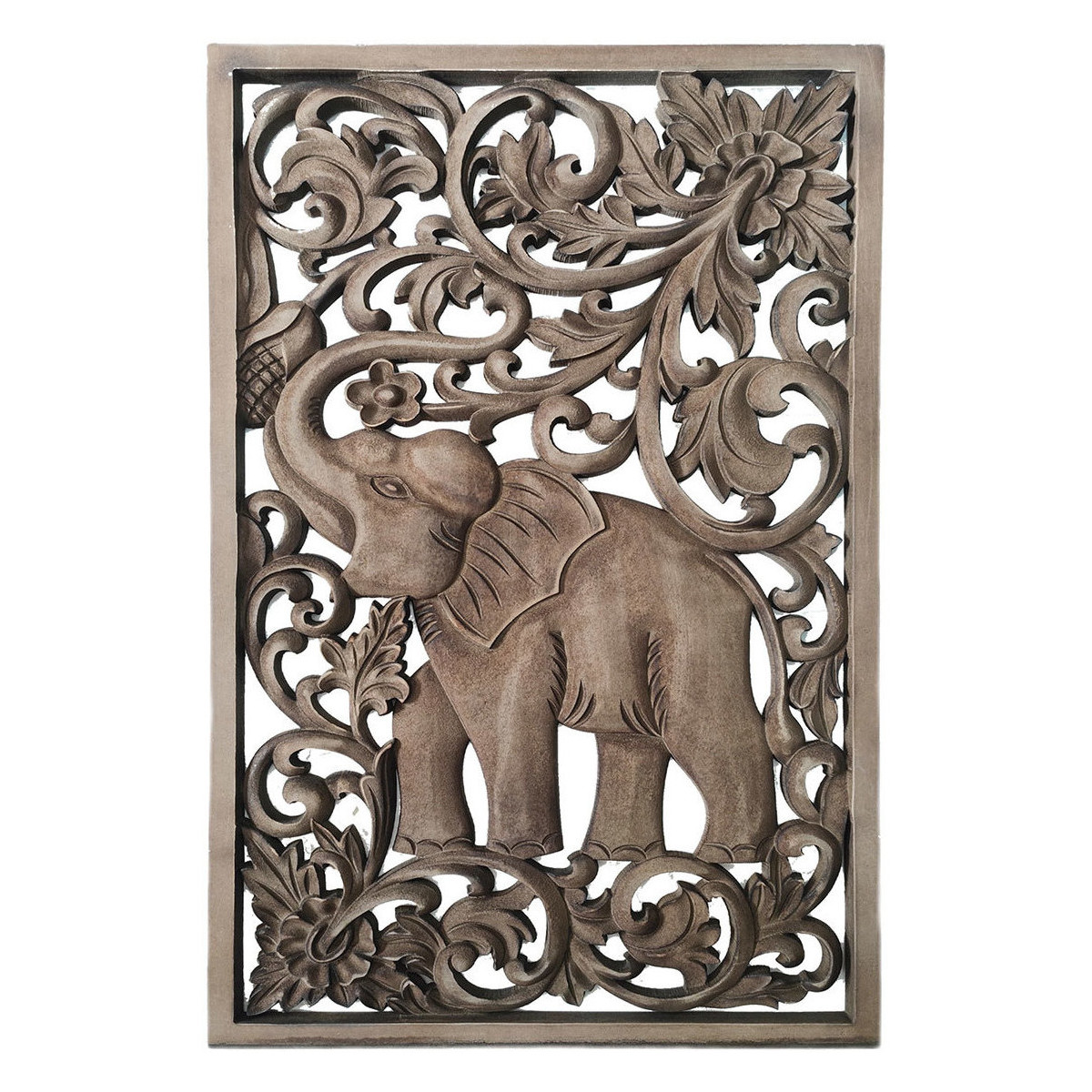 Indretning Små statuer og figurer Signes Grimalt Elefant Væg Ornament Brun