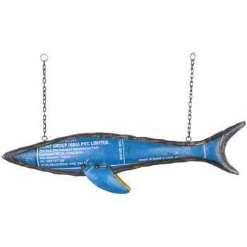Indretning Små statuer og figurer Signes Grimalt Hængende Fisk Ornament Blå