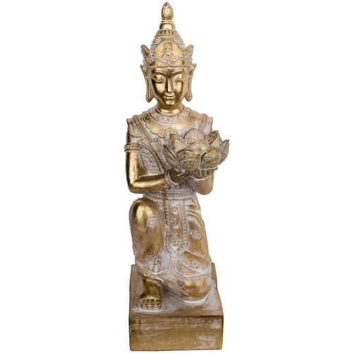 Indretning Små statuer og figurer Signes Grimalt Knælende Buddha Figur Guld