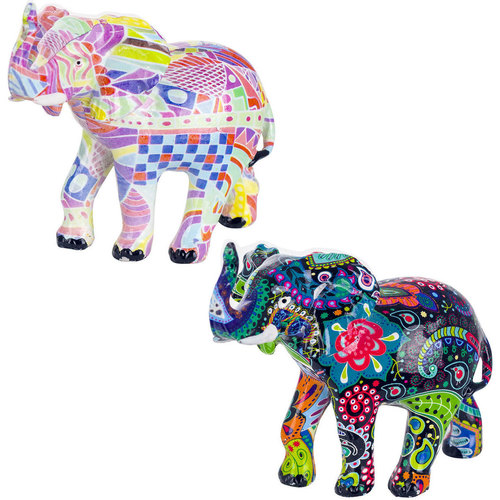 Indretning Små statuer og figurer Signes Grimalt Elefant Figur 2 Enheder Flerfarvet
