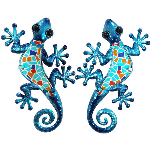 Indretning Små statuer og figurer Signes Grimalt Lizard Wall Ornament 2Uni. Blå