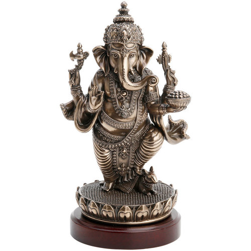 Indretning Små statuer og figurer Signes Grimalt Ganesha Figur I Lotus Guld