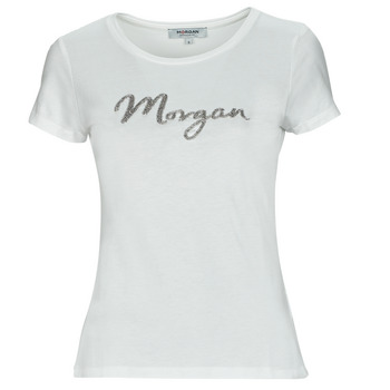 textil Dame T-shirts m. korte ærmer Morgan DGANA Hvid