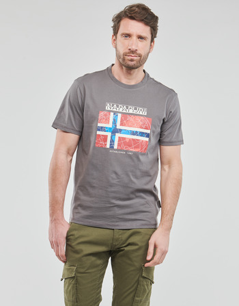 textil Herre T-shirts m. korte ærmer Napapijri GUIRO Grå / Mørk