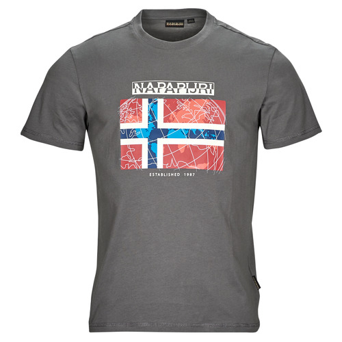 textil Herre T-shirts m. korte ærmer Napapijri GUIRO Grå / Mørk