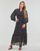 textil Dame Lange kjoler MICHAEL Michael Kors ASTOR PRNT DRESS Marineblå / Beige