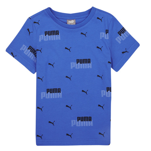 textil Dreng T-shirts m. korte ærmer Puma ESS+ LOGO POWER AOP Sort