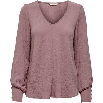 textil Dame Langærmede T-shirts Only TOP ESCOTE DE PICO MUJER  15240580 Pink