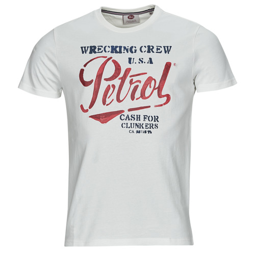 textil Herre T-shirts m. korte ærmer Petrol Industries T-Shirt SS Classic Print Hvid