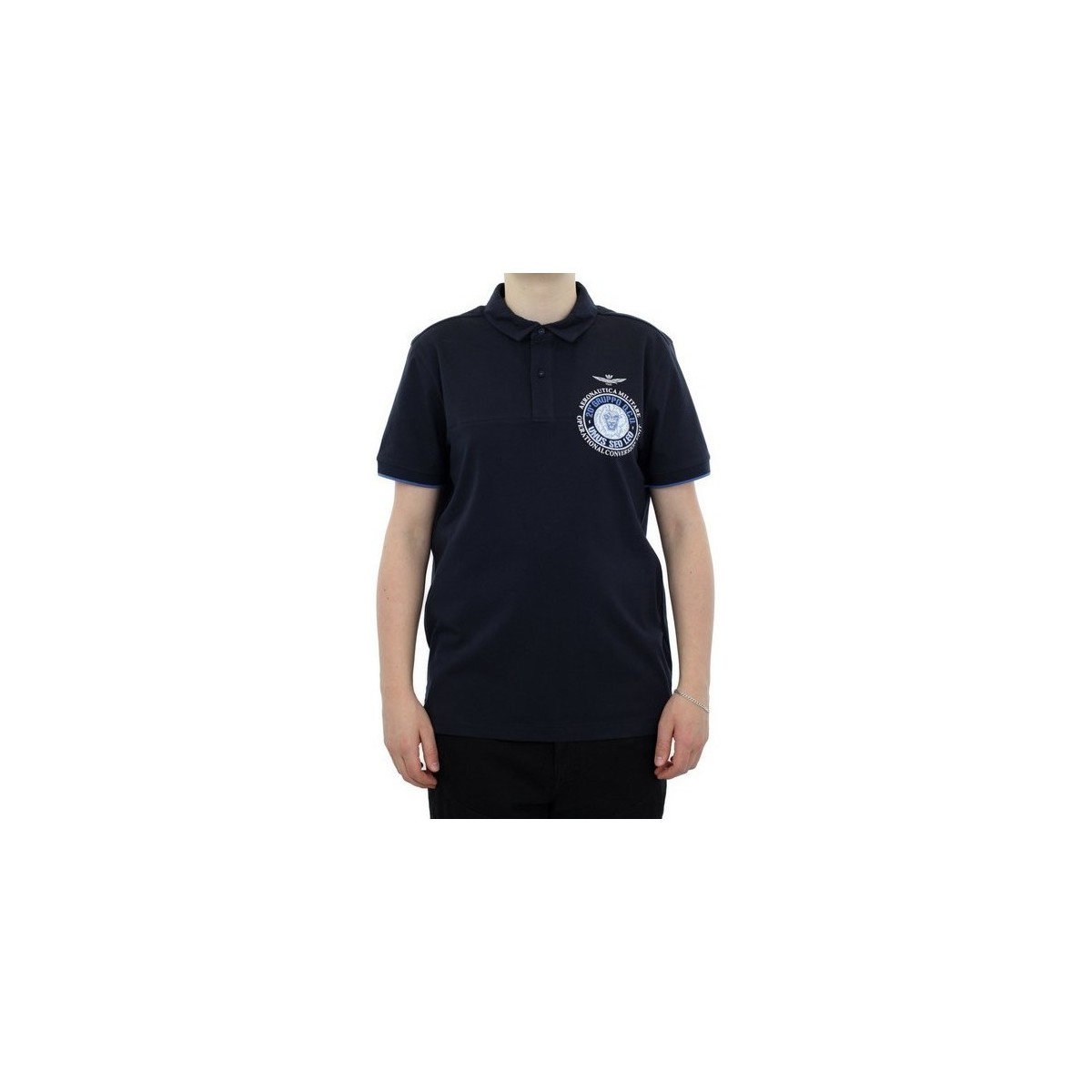 textil Herre T-shirts m. korte ærmer Aeronautica Militare PO1620P19908323 Sort