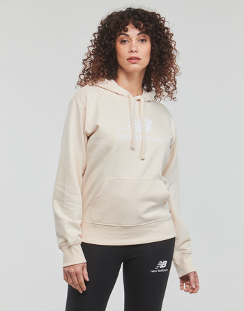 textil Dame Sweatshirts New Balance Essentials Stacked Logo Hoodie Beige