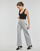textil Dame Træningsbukser New Balance Essentials Stacked Logo Sweat Pant Grå